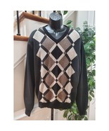 Empra Men&#39;s Black 100% Acrylic Long Sleeve V-Neck Pullover Knit Sweater ... - $33.85 CAD