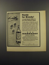 1955 Hennessy Cognac Ad - Handy for Brandy - $18.49