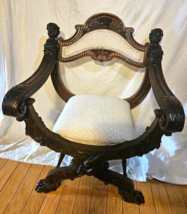 Antique Chair French / Italian Renaissance Revival ~1870s  Sea Serpents Quality - £3,039.09 GBP