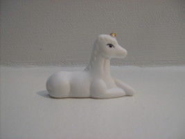 Unicorn Hand Painted White Bisque with Golden Horn Porcelain Figurine Co... - $9.99