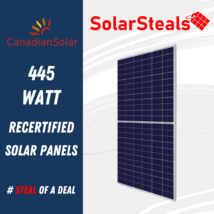 Used Canadian Solar BiHiKu CS3W-445MB-AG 445W Bifacial 445 Watt Mono Panels - $200.00