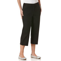 NWT Women Solid Double Weave Curvy Fit Dressy Cropped/Capri pants w/Hardware $58 - £22.37 GBP+