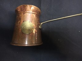 Vintage Small Copper Coffee Pot With Brass Handle - £25.30 GBP