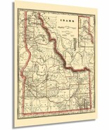 1896 Idaho State Map - Vintage State of Idaho USA Wall Art Poster Print ... - $54.32 CAD+