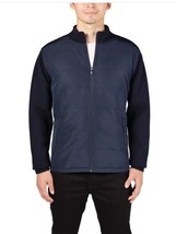 Infinity Mens Jacket Blue Full-Zip Mixed Media Quilted Insulated Pockets - $1,344.22 MXN