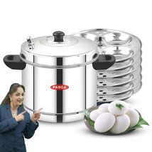 Stainless Steel Idli Maker 6 Plates 24 Idly Dhokla Multipurpose Cooker S... - $49.39