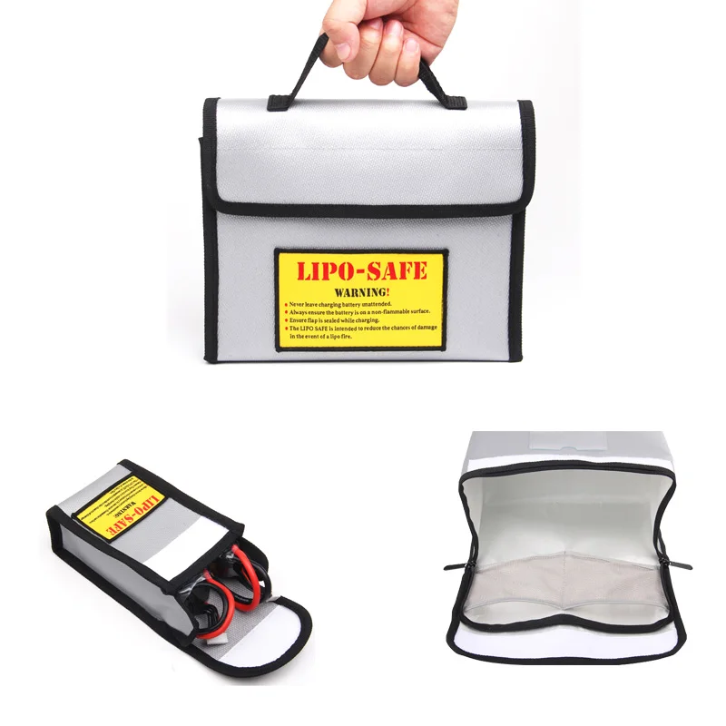 Ipo battery explosion proof safety bag fire resistant for lipo battery fpv racing drone thumb200