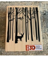 &quot;Deer In The Woods&quot; Extra Large Rubber Stamp by Spellbinders Free Shippi... - £15.76 GBP