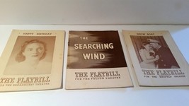 Vtg 1946 Lot Of 3 Playbills Show Boat The Searching Wind Happy Birthday - £5.39 GBP