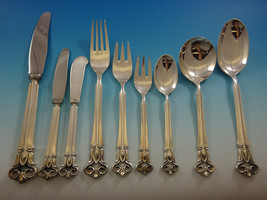 Monica by Cohr Danish Sterling Silver Flatware Set For 12 Service 113 Pcs - £8,654.59 GBP