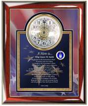 Air Force Plaque Military Homecoming Personalize Clock Retirement Gift USMC Army - £120.26 GBP
