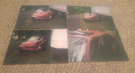 Lot of 4 Vintage Photographs Car Wreck Damage Red Honda - $11.99