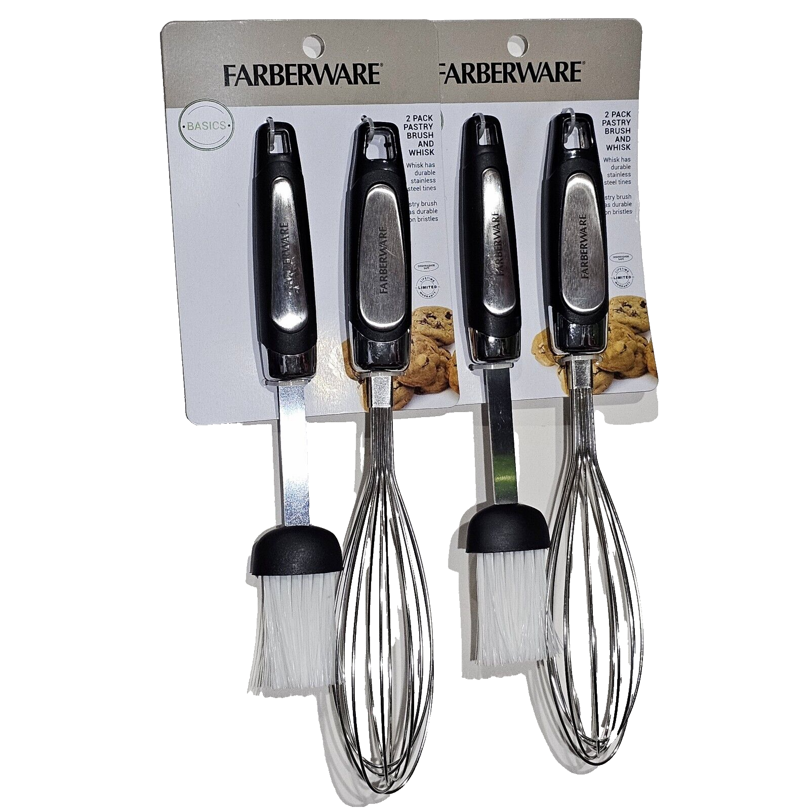 2 Packs Farberware Pastry Brush &amp; Wisk Set Durable Stainless Steel - $29.99