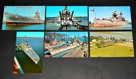 6 Lot Of 1960-1970&#39;s U.S. Navy Ships Postcar Ds Set Battleships Warships - £10.19 GBP