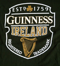 Lansdowne Guinness Beer Ireland Est 1759 T Shirt Mens Cotton S/S Olive G... - £12.41 GBP