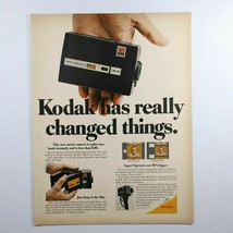 Vtg Kodak Instamatic M12 Movie Camera Print Ad 1960s 10 3/8&quot; x 13 5/8&quot; - £5.11 GBP