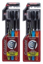 Colgate Slim Charcoal Toothbrush Soft &amp; Fine Bristles 0.01mm,Pack of 3 x... - $18.80