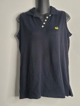 Masters Augusta National Golf Shop Women Polo Shirt M Medium Cotton Sleeveless - £19.97 GBP