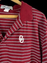 OU Shirt Size XL Mens Vtg Polo Knit Oklahoma Sooners Knit Red Stripe Y2K 2000s - £36.61 GBP