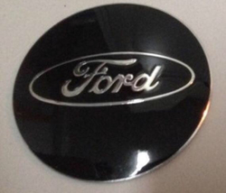 4un- car wheel center cap stickers - FORD Black&amp;SILVER 65mm/2.56&#39;&#39; DOMED - £23.97 GBP