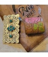 Western Southwestern Hat Hugger Wild Rag Scarf Slide Rectangle 6 Stone C... - €29,70 EUR