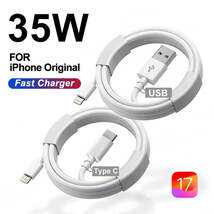 35W PD Original Fast Charging USB Cable for iPhone 14 8 7 Plus 13 12 11 ... - $62.96 MXN+
