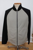 NWOT James Perse 2 M Black Gray Raglan Sleeve Fleece Zip Jacket - £44.82 GBP