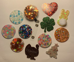 retractable badge holder - Interchangeable 12 Pieces - One For Each Month - £35.69 GBP