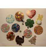 retractable badge holder - Interchangeable 12 Pieces - One For Each Month - £35.41 GBP