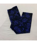 Old Navy Active Cropped Leggings Women&#39;s Size Medium Blue Black Polyeste... - $7.92