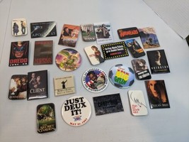 Vintage 1990s Movies VHS Releases Promo Buttons Pins Pinbacks Mix Lot of 25 - £13.20 GBP