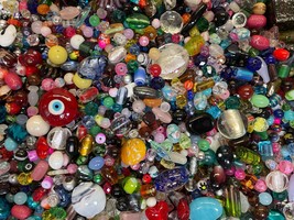 ~2 lbs+~ Piece Glass Loose Beads* Bulk Mixed Lot #3 Craft Jewelry !!! - $62.98