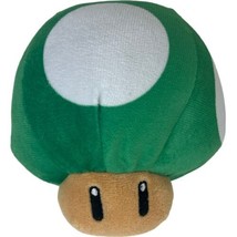 Super Mario Green 1 Up Mushroom Plush Stuffed Toy 5&quot; Basic Fun 2022 Video Game - £4.64 GBP