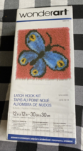 Wonderart Latch Hook Kit Butterfly Pillow 426133 12x12 NEW Fall Craft SEALED - £22.92 GBP