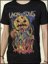 Union Souls Pumpkin Scarecrow Zombie Corn Field Monster Horror Men T-Shirt Black - £20.08 GBP