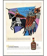 1950s Chivas Regal Scotch Whiskey PRINT AD Antonio Frasconi Woodcuts BX4 - €5,73 EUR