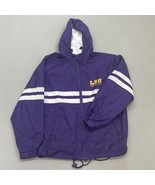 LSU Jacket Men&#39;s Medium Windbreaker Hooded Pockets Storm Duds Louisiana ... - £22.47 GBP