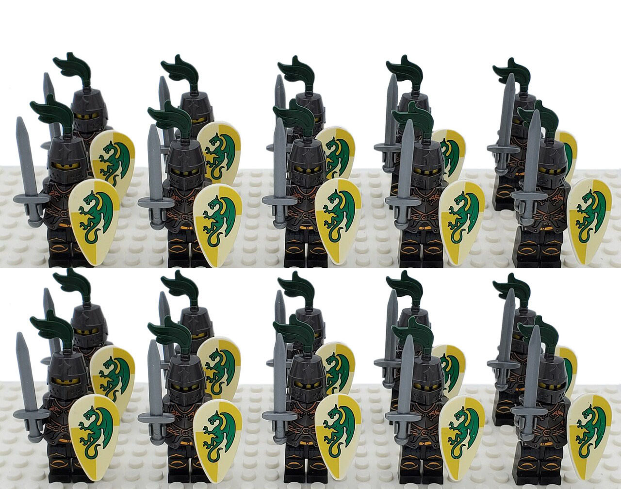 Medieval Knights Green Dragon Knights Army Set A 20 Minifigures Lot