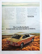 TOYOTA COROLLA FASTBACK-Dependable-Beach-Tan-1971 Vintage Print Ad - €8,24 EUR