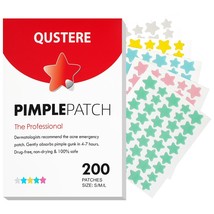 QUSTERE Pimple Patches for Face, Hydrocolloid Acne Patches, Cute Star Zit Covers - $15.13