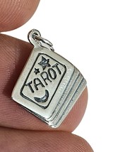 Tarot Cards Charm 925 Sterling Silver Jewellery Fortune Telling Wicca Occult - £14.38 GBP