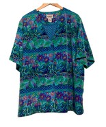 Koret Layered Top Womens Size 22W Colorful Short Sleeve Blouse Purple Tu... - $278.12 MXN