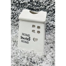 Ceramic Candle Holder White Home Sweet Home Cute Home Decor - $14.17