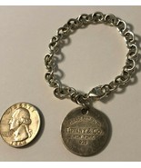 Please Return to Tiffany &amp; Co. Round Circle Tag Charm Bracelet Sterling ... - $296.99