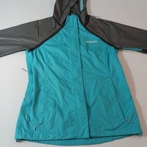 Columbia RL0176 Women's OutDry Turquoise/Gray Nylon Rain Jacket Hooded Chest 38" image 15