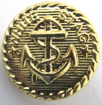 White Stag Shank Button Gold Anchor 7/8&quot; Metal Vintage Blazer Costume Ja... - £7.75 GBP