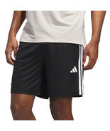 adidas Men's Active Shorts 3-Stripe Zip Pockets Moisture Wicking New Siz... - $18.99