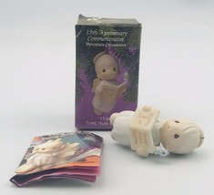 1992 Precious Moments Ornament 15 Years Tweet Music Together 530840 Angel & Bird - $12.19