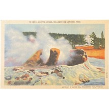 Vintage Postcard, Grotto Geyser, Yellowstone National Park, 1948 - £7.91 GBP