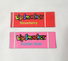 Vtg Lip Smacker Magnets Pink Bubble Gum + Red Strawberry 2.5 x .75&quot; Bubb... - $19.30